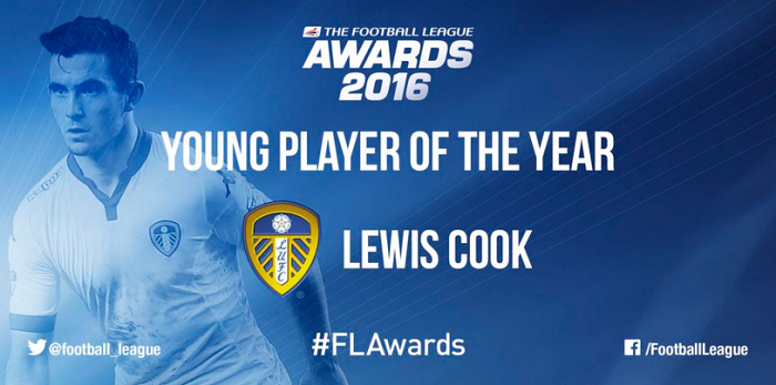 , Leeds United&#8217;s Cook wins Football League Award