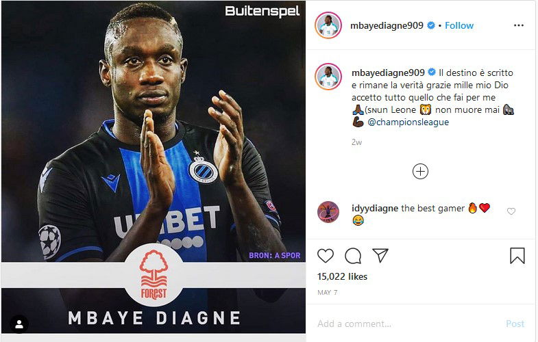 Nottingham Forest rumour Diagne