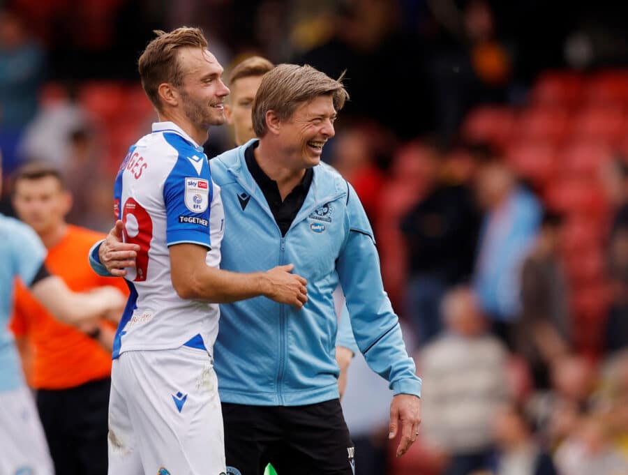 Blackburn Rovers former boss Jon Dahl Tomasson and winger Ryan Hedges