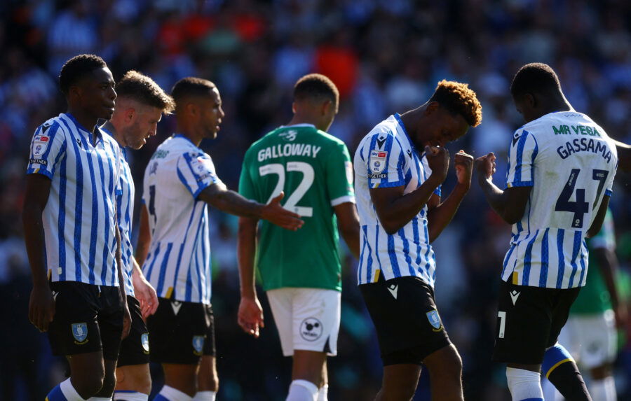 sheffield wednesday players celebrate