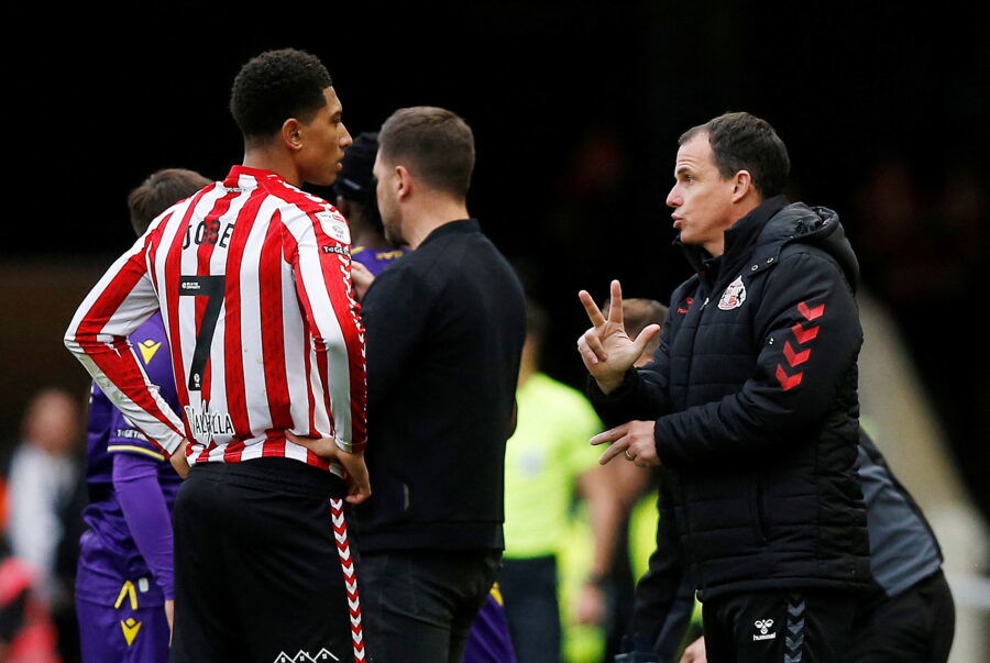 SAFC - Sunderland boss Regis Le Bris and Jobe Bellingham