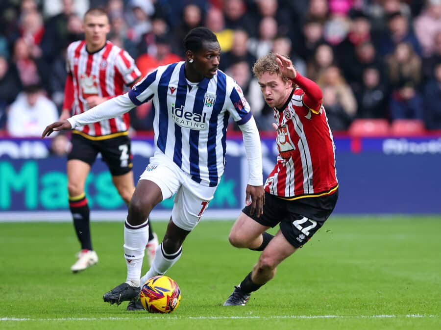 WBA, SUFC - West Brom man Ousmane Diakite and Sheffield United midfielder Tom Davies