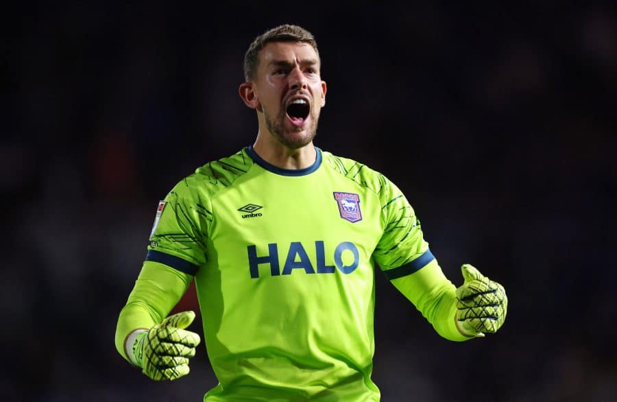 ITFC - Ipswich Town's Alex Palmer celebrates after George Hirst scores their first goal