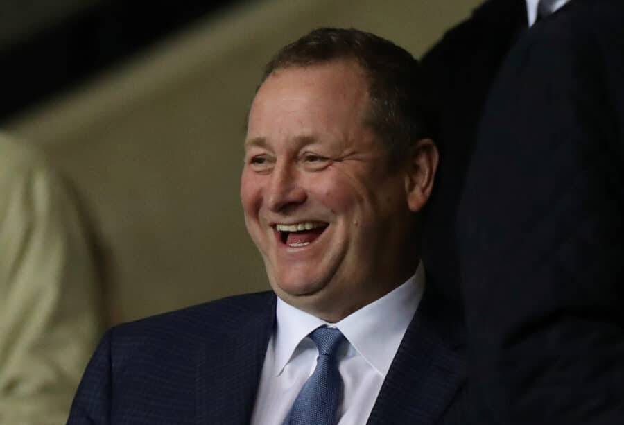 Newcastle United owner Mike Ashley before the match