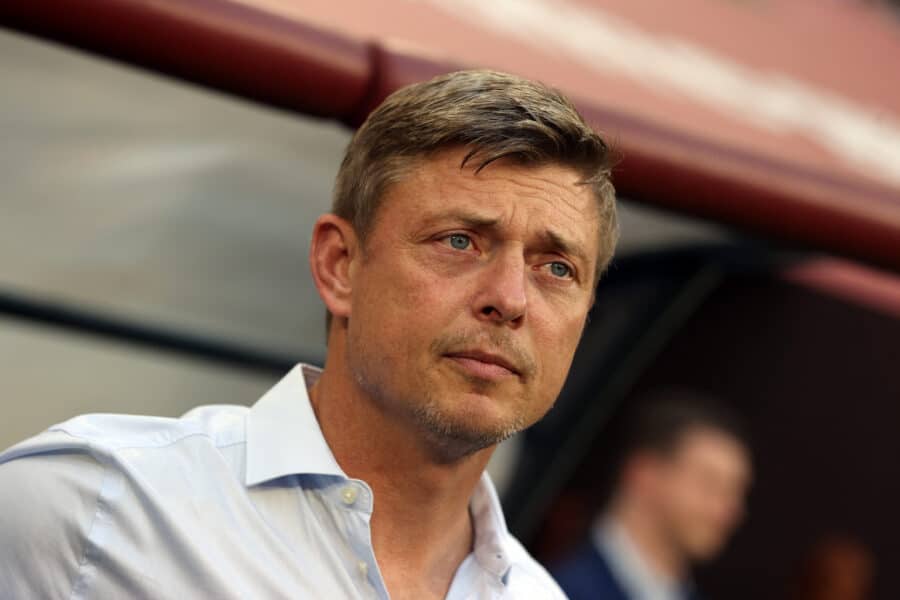 Sweden coach Jon Dahl Tomasson before the match