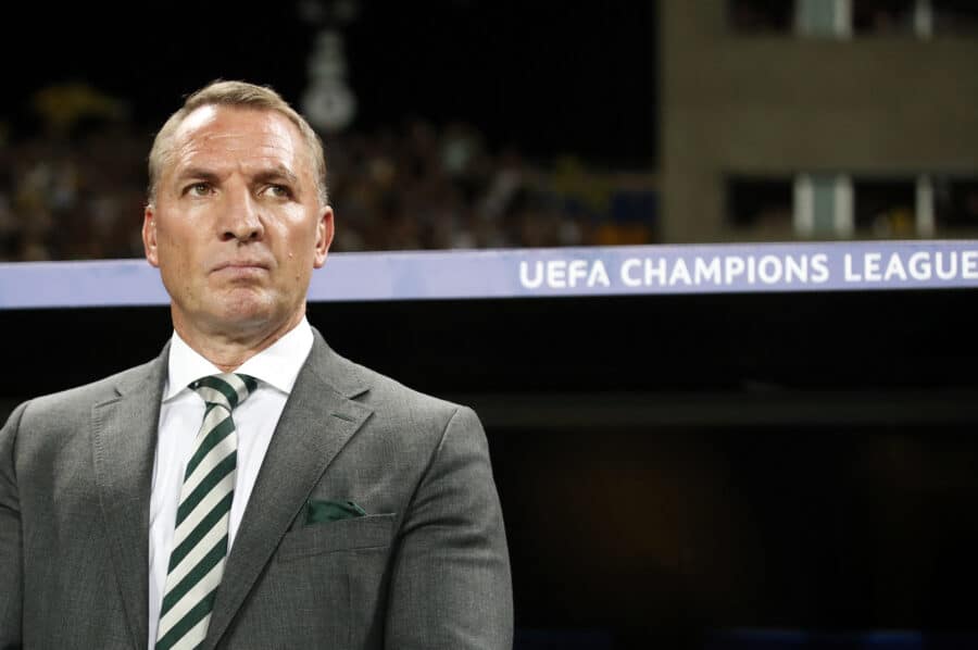 Celtic manager Brendan Rodgers before the match