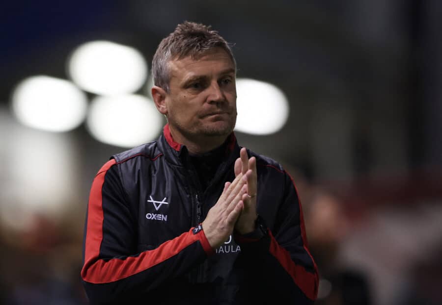 Lincoln City manager Michael Skubala before the match