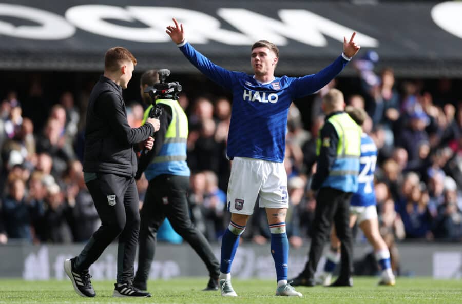 ITFC - Leif Davis from Ipswich Town celebrates after the victory