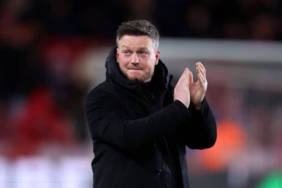 New Middlesbrough manager Kim Hellberg is introduced to fans before the match