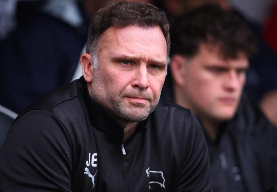 DCFC - Derby County manager John Eustace looks on before the match