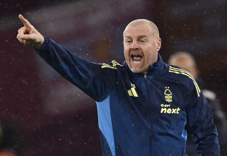 Nottingham Forest manager Sean Dyche reacts